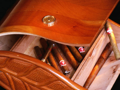 Cuban Cigars in Cedar Box, Cuba