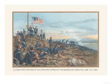 Hoisting of the Stars and Stripes on Cuban Soil, June 11, 1898