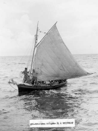 Cuban Refugee Boat Crossing the Straits of Florida, Seeking Freedom in the Us