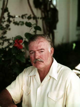 Author Ernest Hemingway at Cuban Fishing Village Like the One in Book The Old Man and the Sea