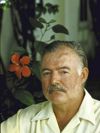 Ernest Hemingway at a Cuban Fishing Village Like the One in His Book The Old Man and the Sea