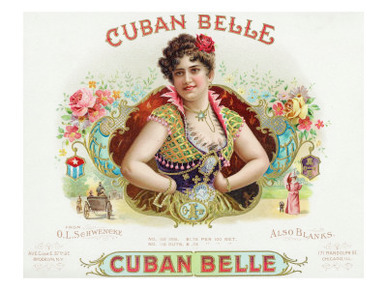 Cuban Belle Brand Cigar Box Label