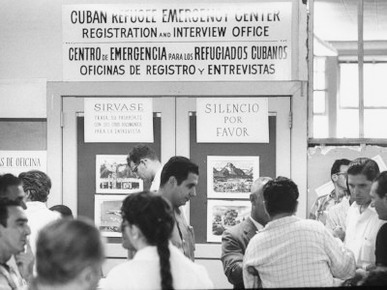View of a Cuban Refugee Registration Center