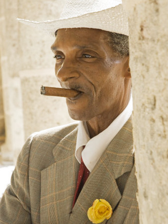 Havana, Cuban Man, Plaza De La Catedral, Havana, Cuba