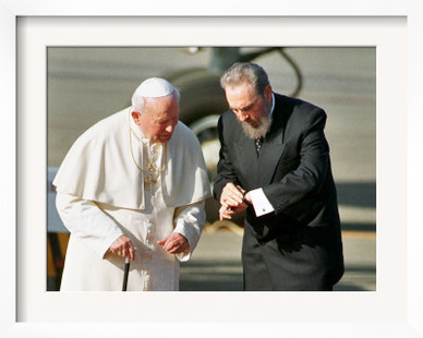 Cuban President Fidel Castro,And Pope John Paul II