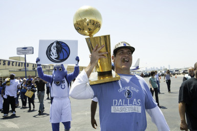 Mavericks Return to Dallas as NBA Champions, DALLAS, TX - June 13: Mark Cuban